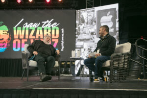 Steve Wozniak laying down some wisdom with Luis Rodriguez